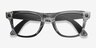 Ray-Ban Meta Wayfarer (Gen 2) Shiny Transparent Gray Plastic from EyeBuyDirect, Closed View