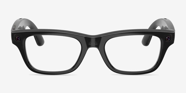 Ray-Ban Meta (Gen 2) Blayzer Optics Shiny Transparent Black Plastic from EyeBuyDirect, Front View
