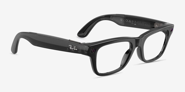 Ray-Ban Meta (Gen 2) Blayzer Optics Shiny Transparent Black Plastic from EyeBuyDirect