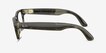 Ray-Ban Meta (Gen 2) Blayzer Optics Shiny Transparent Dark Olive Plastic from EyeBuyDirect, Side View