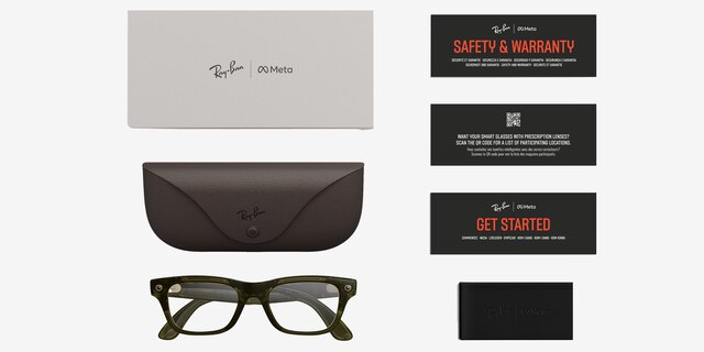 Ray-Ban Meta (Gen 2) Blayzer Optics Shiny Transparent Dark Olive Plastic from EyeBuyDirect