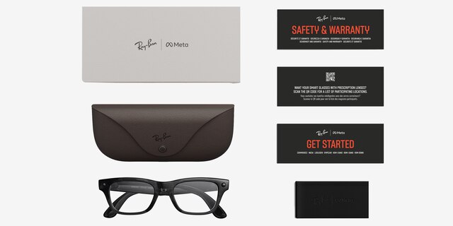 Ray-Ban Meta (Gen 2) Blayzer Optics Shiny Transparent Black Plastic from EyeBuyDirect