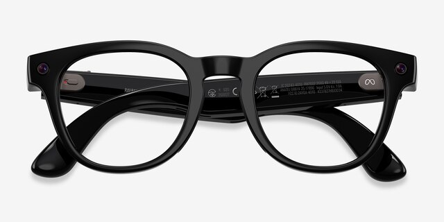 Ray-Ban Meta (Gen 2) Scriber Optics Shiny Black Plastic from EyeBuyDirect, Closed View