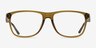 Armani Exchange AX3048F Shiny Transparent Green AcétateMontures de lunettes de vue d'EyeBuyDirect, Vue de Face