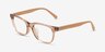 Armani Exchange AX3057F Shiny Transparent Tundra AcétateMontures de lunettes de vue d'EyeBuyDirect, Vue d'Angle