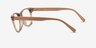 Armani Exchange AX3057F Shiny Transparent Tundra AcétateMontures de lunettes de vue d'EyeBuyDirect, Vue de Côté