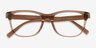 Armani Exchange AX3057F Shiny Transparent Tundra AcétateMontures de lunettes de vue d'EyeBuyDirect, Vue Rapprochée