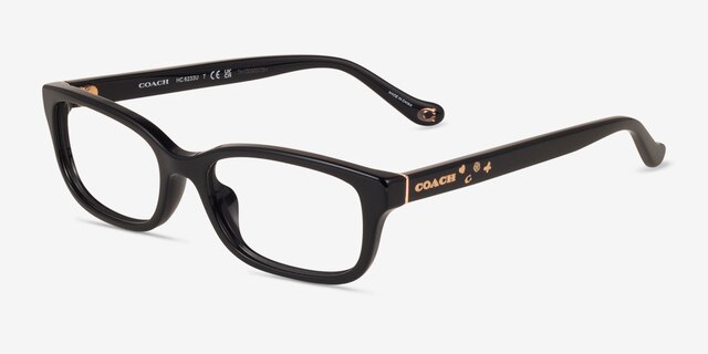 Coach HC6233U Black AcetateEyeglass Frames from EyeBuyDirect, Angle View