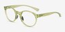 Oakley Spindrift Rx Polished Translucent Fern PlastiqueMontures de lunettes de vue d'EyeBuyDirect, Vue d'Angle