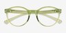 Oakley Spindrift Rx Polished Translucent Fern PlastiqueMontures de lunettes de vue d'EyeBuyDirect, Vue Rapprochée