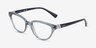 Vogue Eyewear VO5517B Transparent Azure PlastiqueMontures de lunettes de vue d'EyeBuyDirect, Vue d'Angle