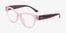 Vogue Eyewear VO5527F Opal Pink AcétateMontures de lunettes de vue d'EyeBuyDirect, Vue d'Angle
