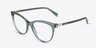Swarovski SK2064 Transparent Green AcetateEyeglass Frames from EyeBuyDirect, Angle View