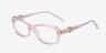 Michael Kors MK4182U Hakone Light Pink Transparent AcétateMontures de lunettes de vue d'EyeBuyDirect, Vue d'Angle