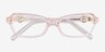 Michael Kors MK4182U Hakone Light Pink Transparent AcétateMontures de lunettes de vue d'EyeBuyDirect, Vue Rapprochée