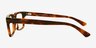 Emporio Armani EA3293U Shiny Havana Red AcetateEyeglass Frames d'EyeBuyDirect, Vue de Côté