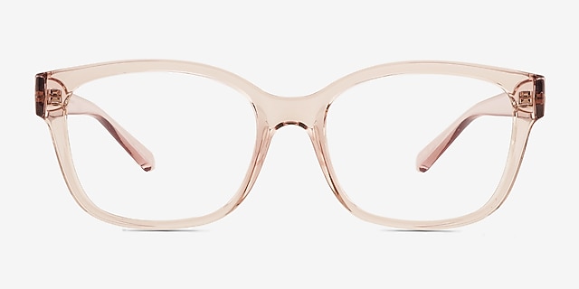 Armani Exchange AX3098 Shiny Transparent Pink PlasticEyeglass Frames from EyeBuyDirect, Front View