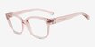Armani Exchange AX3098 Shiny Transparent Pink PlasticEyeglass Frames from EyeBuyDirect, Angle View