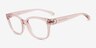 Armani Exchange AX3098 Shiny Transparent Pink PlastiqueMontures de lunettes de vue d'EyeBuyDirect, Vue d'Angle