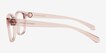Armani Exchange AX3098 Shiny Transparent Pink PlasticEyeglass Frames from EyeBuyDirect, Side View