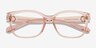Armani Exchange AX3098 Shiny Transparent Pink PlastiqueMontures de lunettes de vue d'EyeBuyDirect, Vue Rapprochée