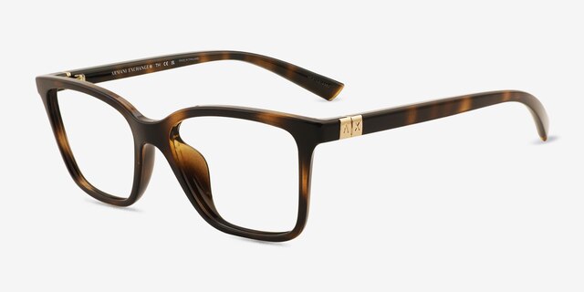 Armani Exchange AX3146U Shiny Havana PlasticEyeglass Frames from EyeBuyDirect, Angle View