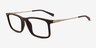 Armani Exchange AX3148U Matte Brown MétalMontures de lunettes de vue d'EyeBuyDirect, Vue d'Angle