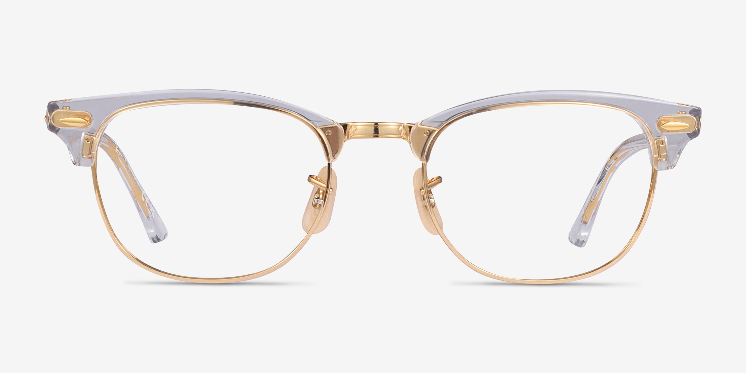 Ray-Ban RB5154 Clubmaster - Browline Transparent Frame Eyeglasses