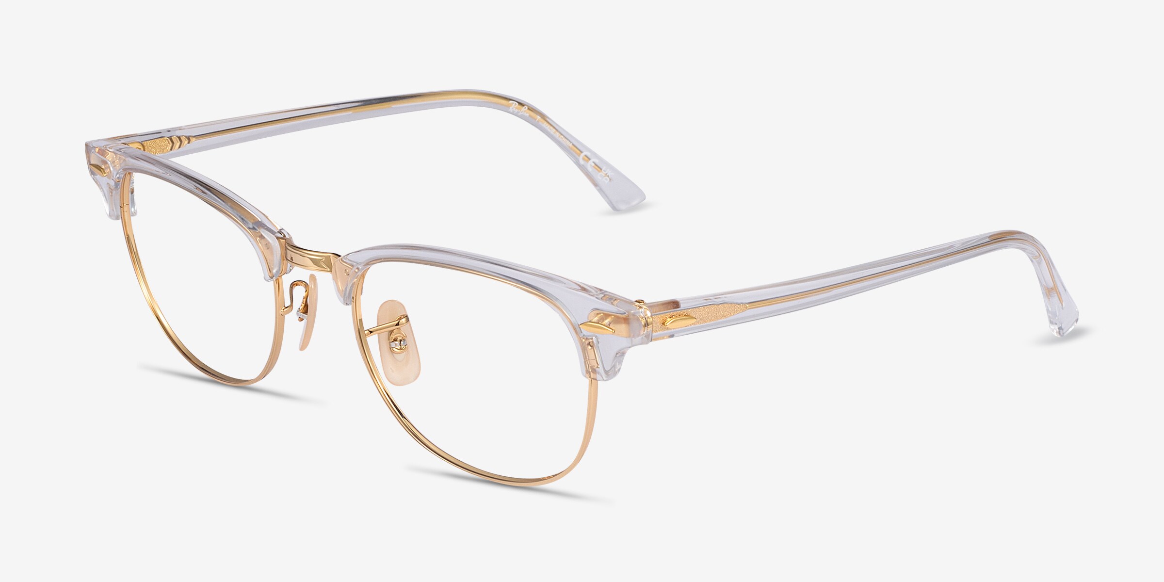 Ray-Ban RB5154 Clubmaster - Browline Transparent Frame Eyeglasses