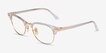 Ray-Ban RB5154 Clubmaster Transparent AcetateEyeglass Frames from EyeBuyDirect, Angle View