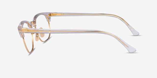 Ray-Ban RB5154 Clubmaster Transparent AcetateEyeglass Frames from EyeBuyDirect, Side View