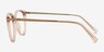 Armani Exchange AX3078 Shiny Transparent Pink MetalEyeglass Frames from EyeBuyDirect, Side View