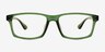 Armani Exchange AX3083U Shiny Transparent Green PlastiqueMontures de lunettes de vue d'EyeBuyDirect, Vue de Face