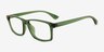 Armani Exchange AX3083U Shiny Transparent Green PlastiqueMontures de lunettes de vue d'EyeBuyDirect, Vue d'Angle