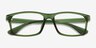Armani Exchange AX3083U Shiny Transparent Green PlastiqueMontures de lunettes de vue d'EyeBuyDirect, Vue Rapprochée