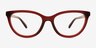 Coach HC6304U Transparent Dark Cherry Alternative MaterialsEyeglass Frames d'EyeBuyDirect, Vue de Face