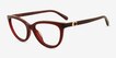 Coach HC6304U Transparent Dark Cherry Alternative MaterialsEyeglass Frames from EyeBuyDirect, Angle View