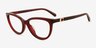Coach HC6304U Transparent Dark Cherry Alternative MaterialsEyeglass Frames d'EyeBuyDirect, Vue d'Angle
