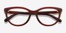 Coach HC6304U Transparent Dark Cherry Alternative MaterialsEyeglass Frames d'EyeBuyDirect, Vue Rapprochée