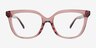 Coach HC6302U Transparent Smoke Pink Alternative MaterialsEyeglass Frames d'EyeBuyDirect, Vue de Face