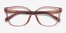 Coach HC6302U Transparent Smoke Pink Alternative MaterialsEyeglass Frames d'EyeBuyDirect, Vue Rapprochée