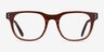 Ray-Ban RB5461D Transparent Brown AcetateEyeglass Frames d'EyeBuyDirect, Vue de Face