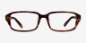 Ray-Ban RB5458D Striped Havana AcétateMontures de lunettes de vue d'EyeBuyDirect, Vue de Face