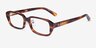 Ray-Ban RB5458D Striped Havana AcétateMontures de lunettes de vue d'EyeBuyDirect, Vue d'Angle
