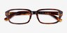 Ray-Ban RB5458D Striped Havana AcétateMontures de lunettes de vue d'EyeBuyDirect, Vue Rapprochée