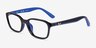 Ray-Ban RB1906 Black Rubber Blue PlastiqueMontures de lunettes de vue d'EyeBuyDirect, Vue d'Angle