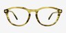 Coach HC6311U Striated Olive AcetateEyeglass Frames d'EyeBuyDirect, Vue de Face