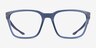 Oakley Overhead SQ Matte Transparent Abyss PlasticEyeglass Frames d'EyeBuyDirect, Vue de Face