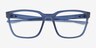 Oakley Overhead SQ Matte Transparent Abyss PlasticEyeglass Frames d'EyeBuyDirect, Vue Rapprochée