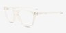Oakley Overhead SQ Polished Clear PlasticEyeglass Frames d'EyeBuyDirect, Vue d'Angle